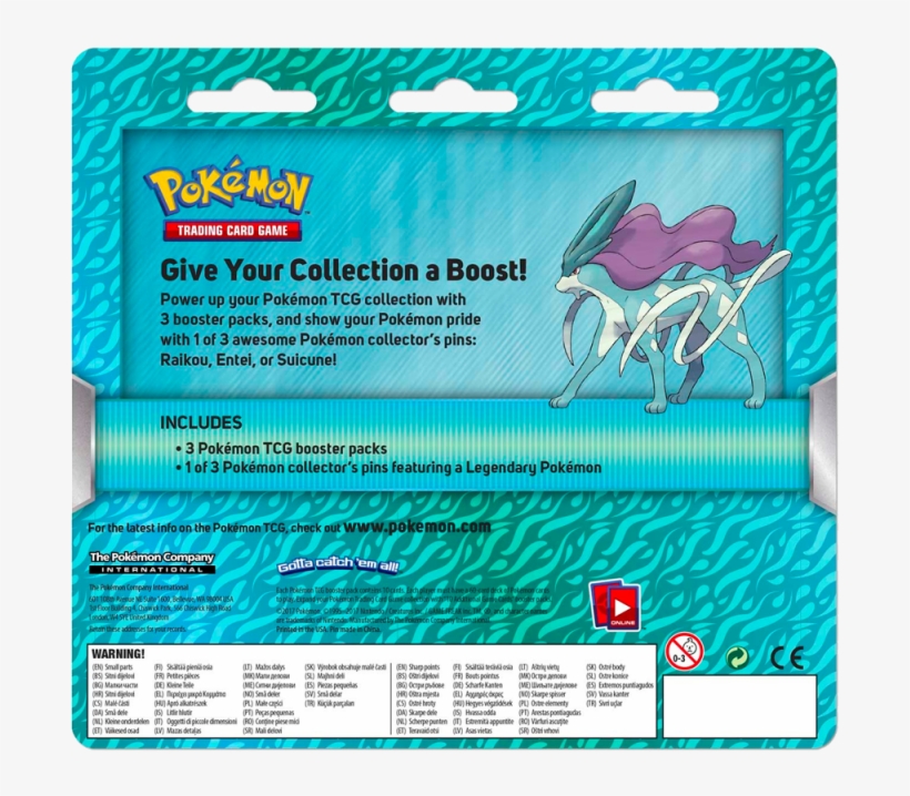 Sun & Moon - Pokemon 3 Booster Pin Blister: Entei, transparent png download