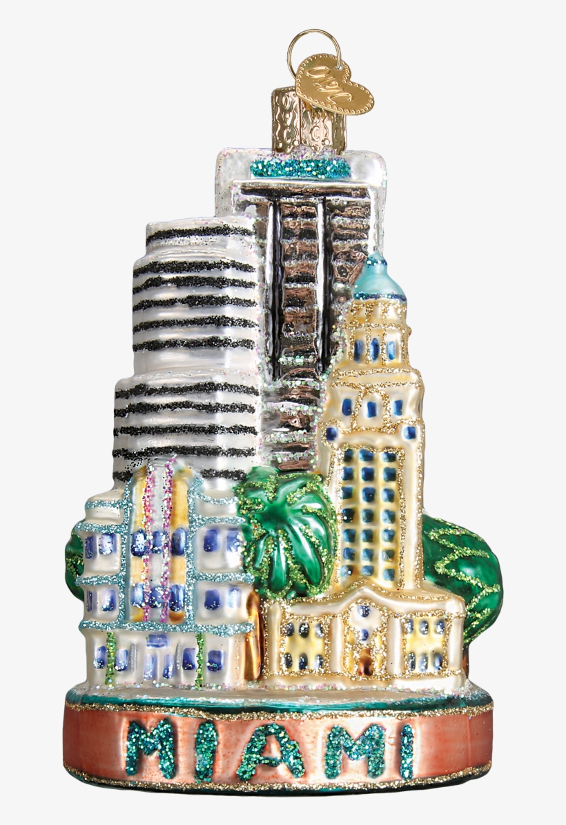 Miami City Glass Ornament By Old World Christmas, transparent png download