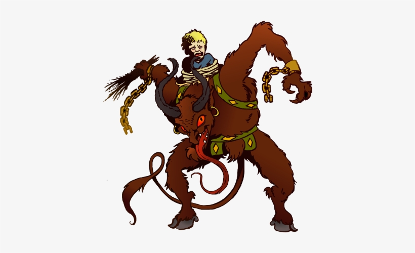 Krampus Vector Vom Picture Black And White Download - Krampus Transparent, transparent png download