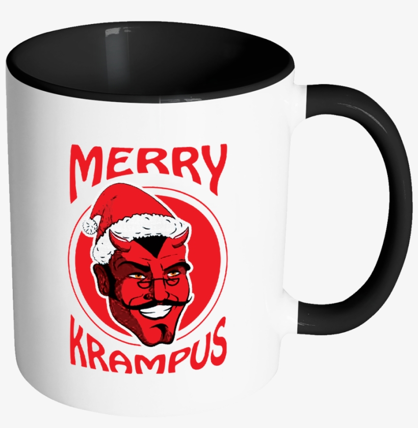 Merry Krampus Ugly Christmas Sweater 11oz Accent Coffee - If You Don T Sacrifice For What You Want What You Want, transparent png download