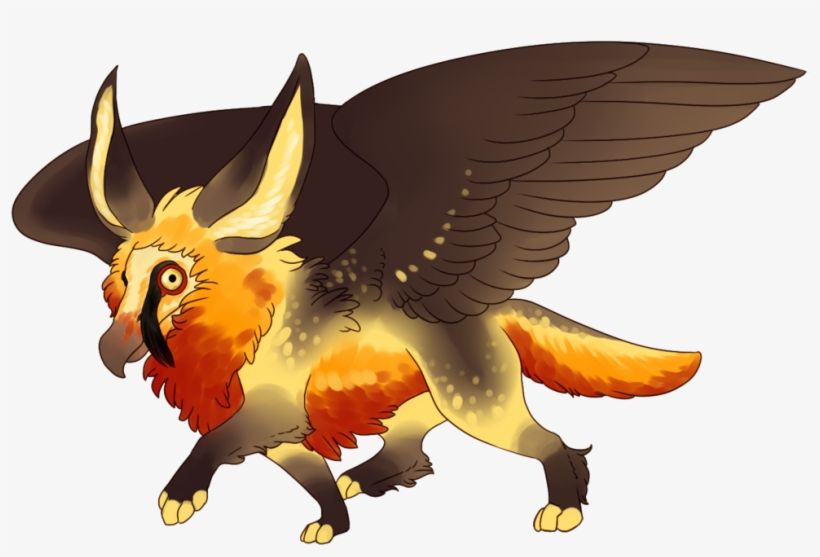 Fennec Fox X Bearded Vulture Gryphon By Kingfisher - Bearded Vulture Gryphon, transparent png download