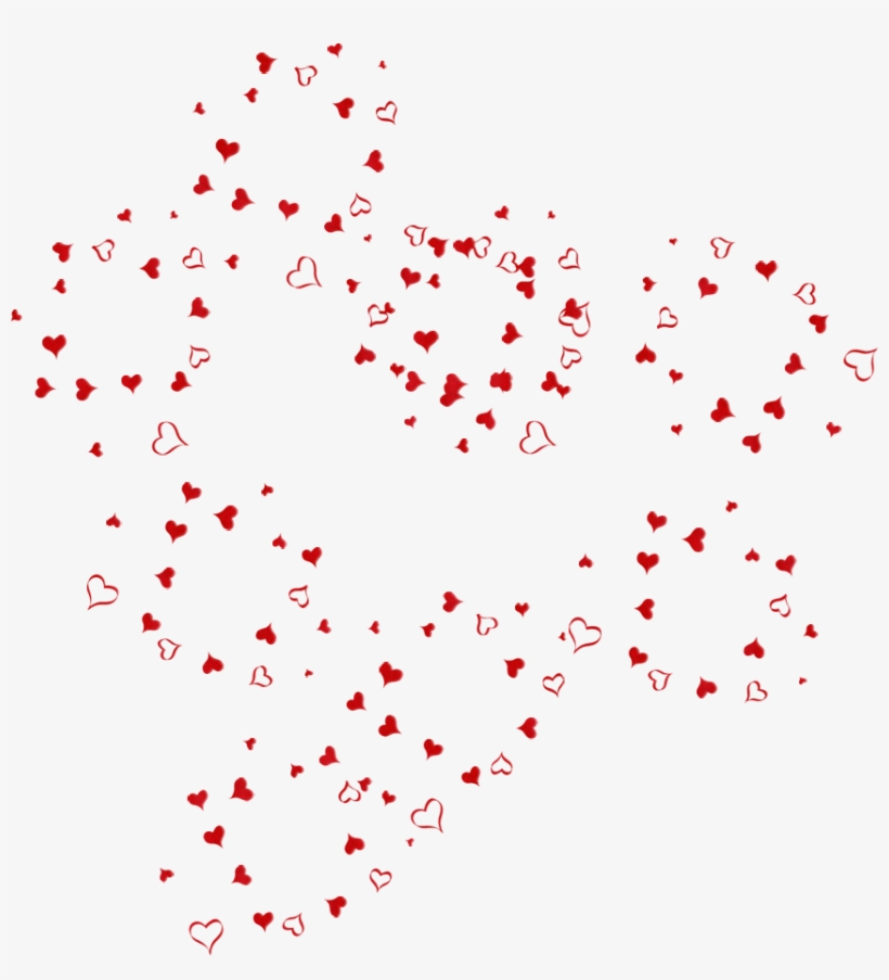 Destellos De Corazones Png Svg Black And White Download - Россыпь Сердечек Клипарт, transparent png download