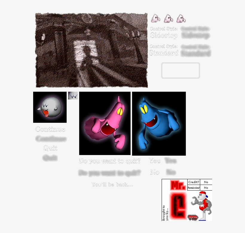 Pause Menu - Luigi's Mansion Pause Screen, transparent png download