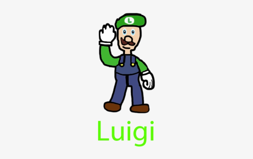 Luigi Drawing By Bigbowser - Drawing, transparent png download