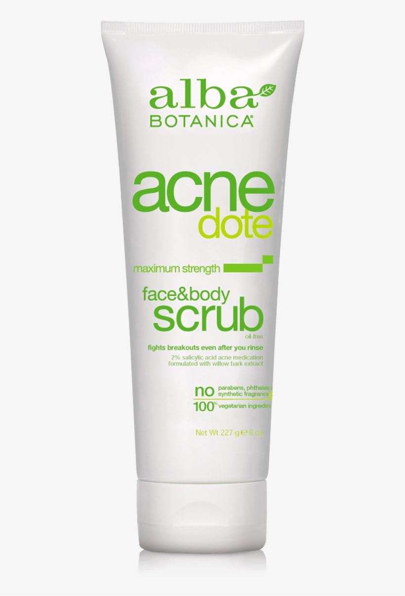 Alba Botanica - Natural Acnedote Face & Body Scrub, transparent png download