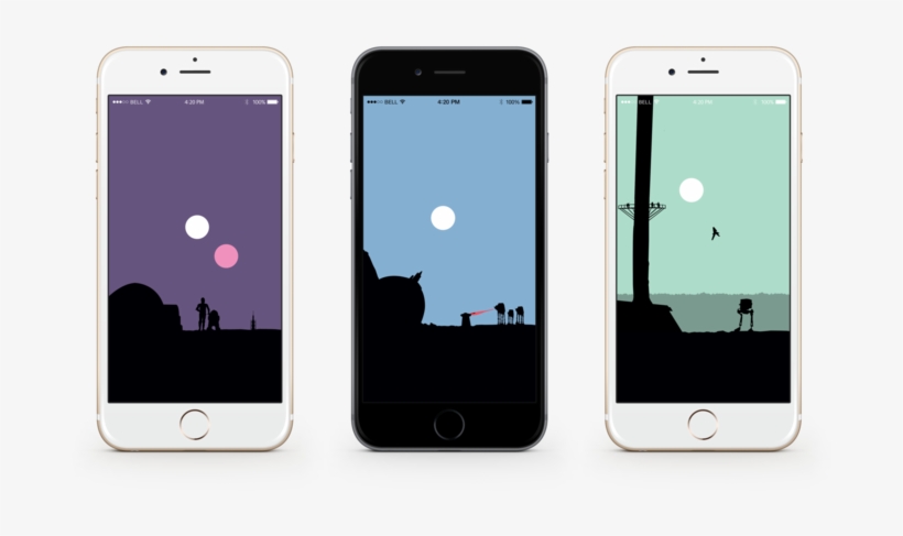 Star Wars Minimalist Iphones - Smartphone, transparent png download