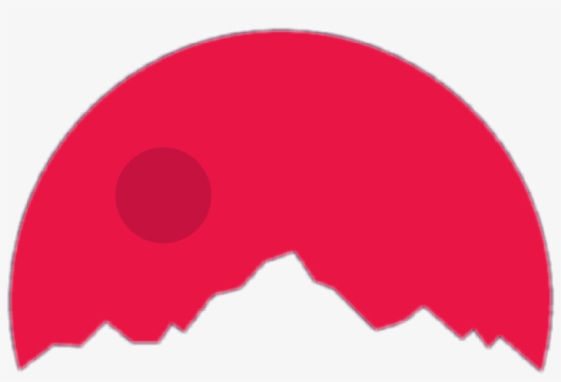 Dusk Dawn Mountain Circle Sun Tumblr Report - Food, transparent png download