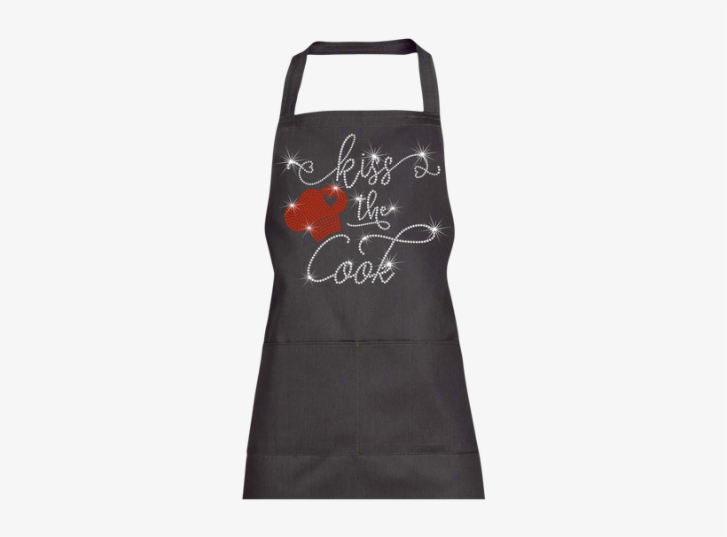 Kiss The Cook Rhinestone Apron Do Your Holiday Cooking - Kiss The Cook Apron Transparent, transparent png download