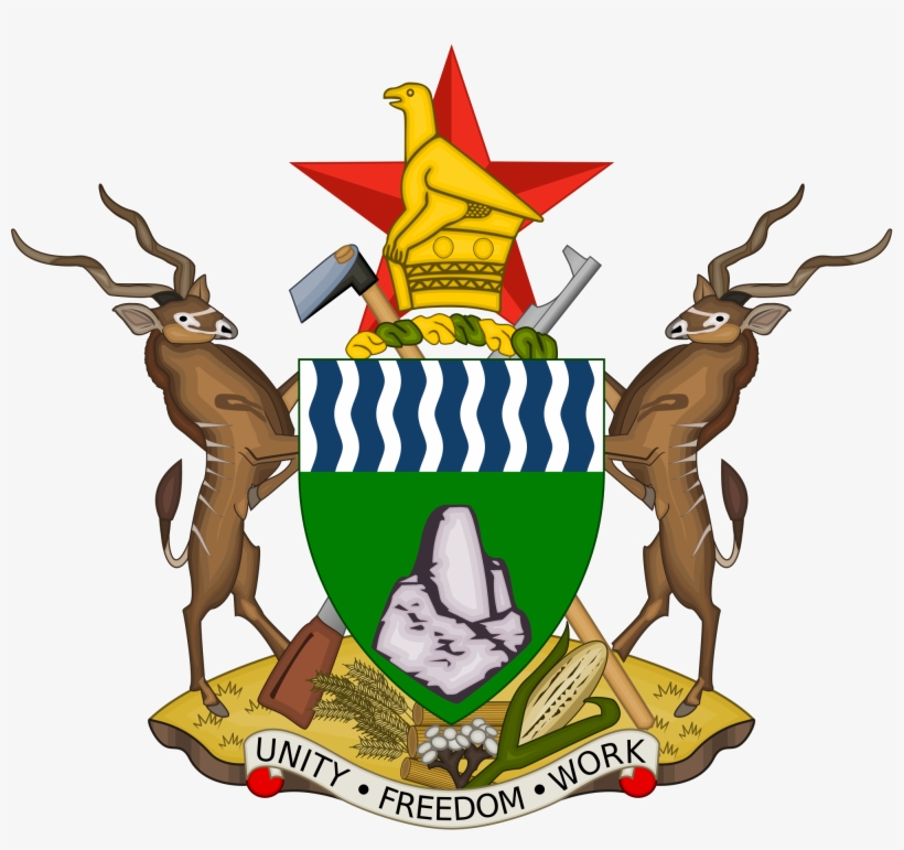 Coat Of Arms Of Zimbabwe - Zimbabwe National Coat Of Arms, transparent png download