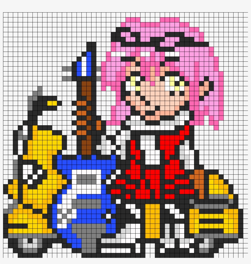 Haruko Haruhara From Fooly Cooly Perler Bead Pattern - Flcl Perler, transparent png download