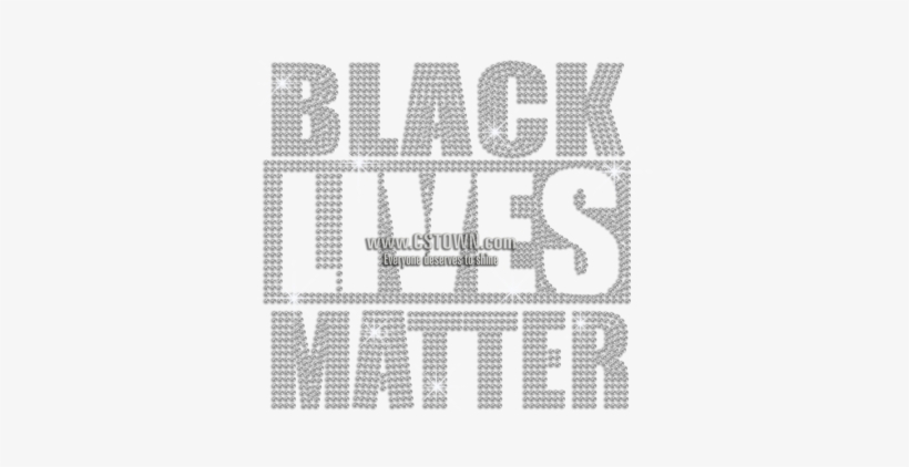 Customized Black Lives Matter Iron On Rhinestone Transfer - T-shirt, transparent png download