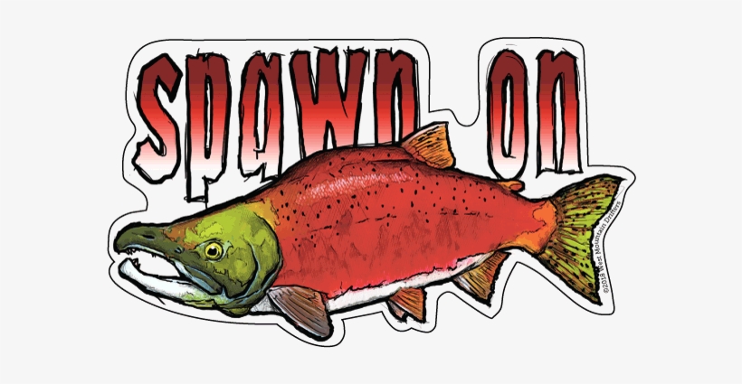 Spawn On Sockeye Salmon Vinyl Sticker - Sticker, transparent png download