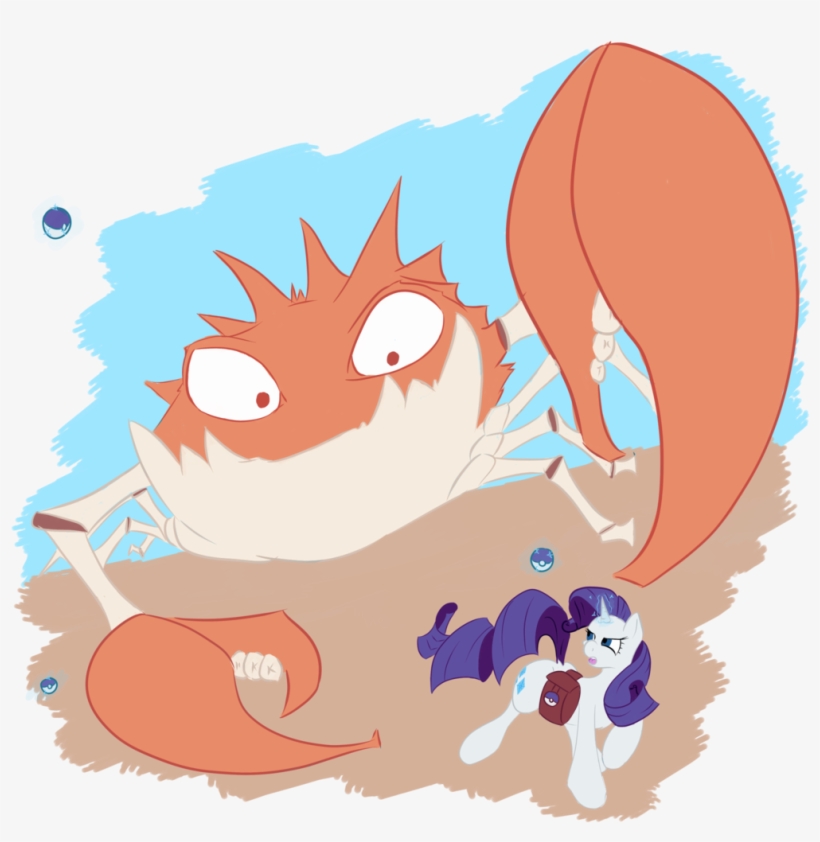Enshems, Crab, Crossover, Giant Crab, Kingler, Master - Rarity Fighting A Giant Crab, transparent png download