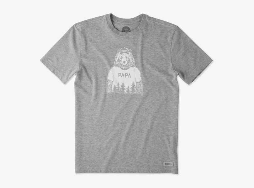 Men's Papa Bear Crusher - Life Is Good Papa Bear Shirt, transparent png download