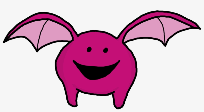 Cute Halloween Bat Clipart - Cartoon Monster With Wings, transparent png download
