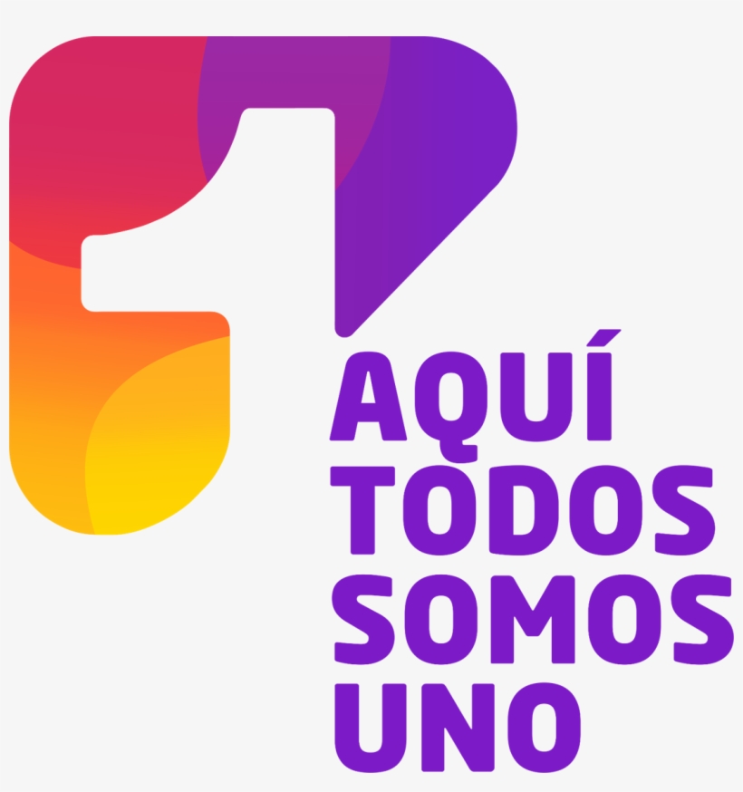 Canal Uno With Slogan Aquí Todos Somos Uno - Canal 1 Colombia Logo, transparent png download