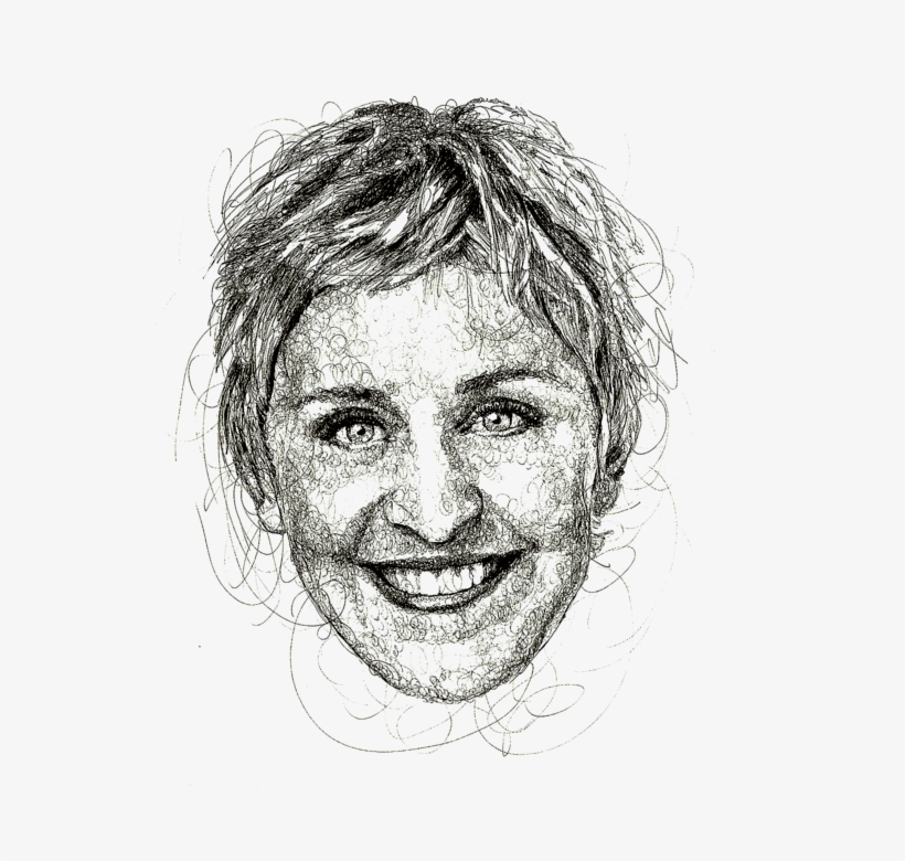 Bleed Area May Not Be Visible - Ellen Degeneres Drawing, transparent png download