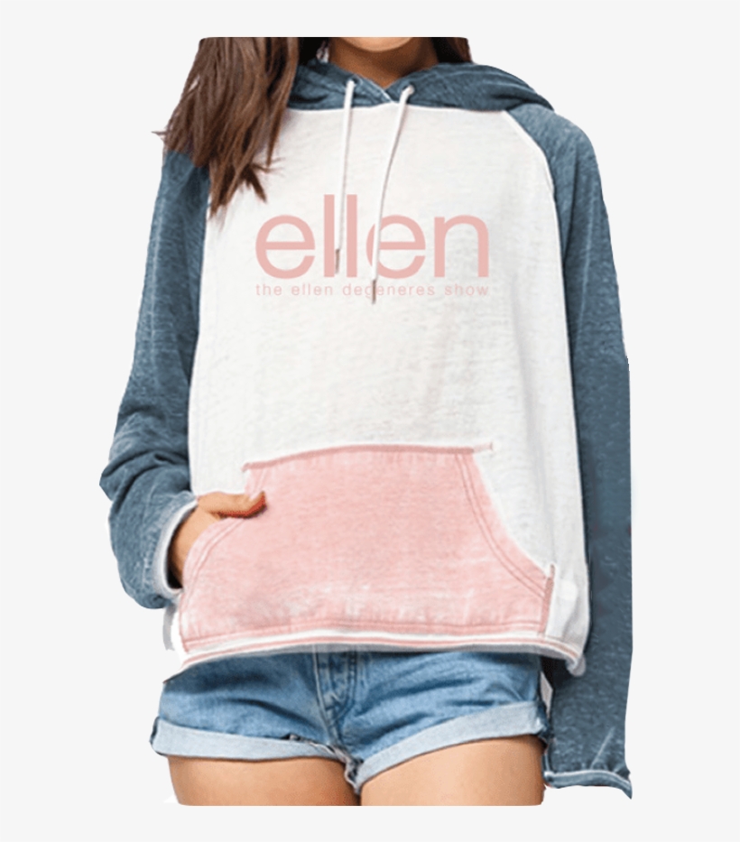 Ellen Show Color Block Pullover - Hoodie, transparent png download