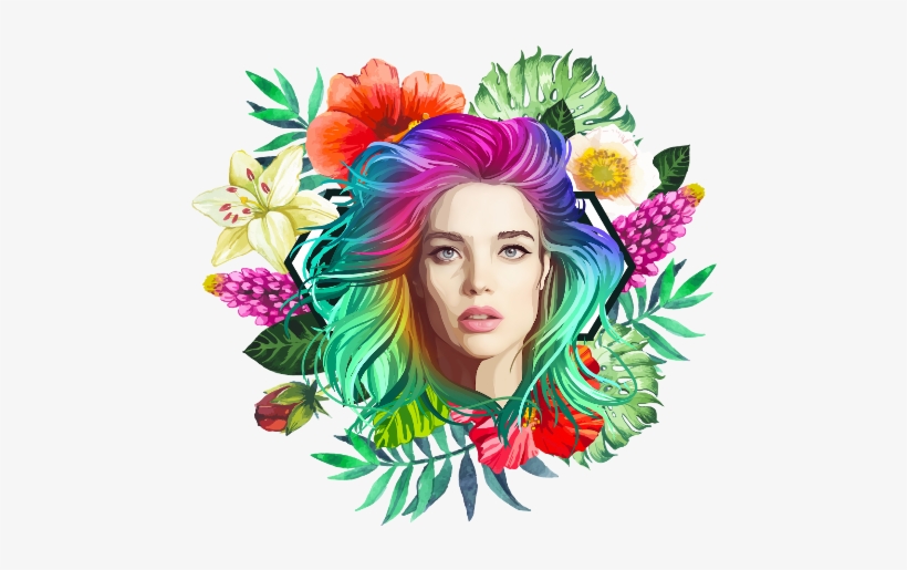 Tropical Flower Frame Png, transparent png download