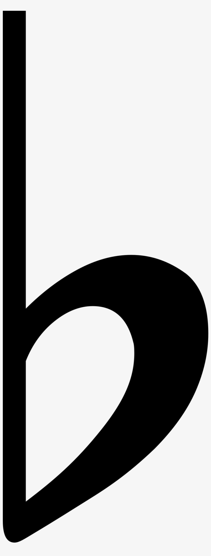 File - Flat - Svg - Musical Flat, transparent png download