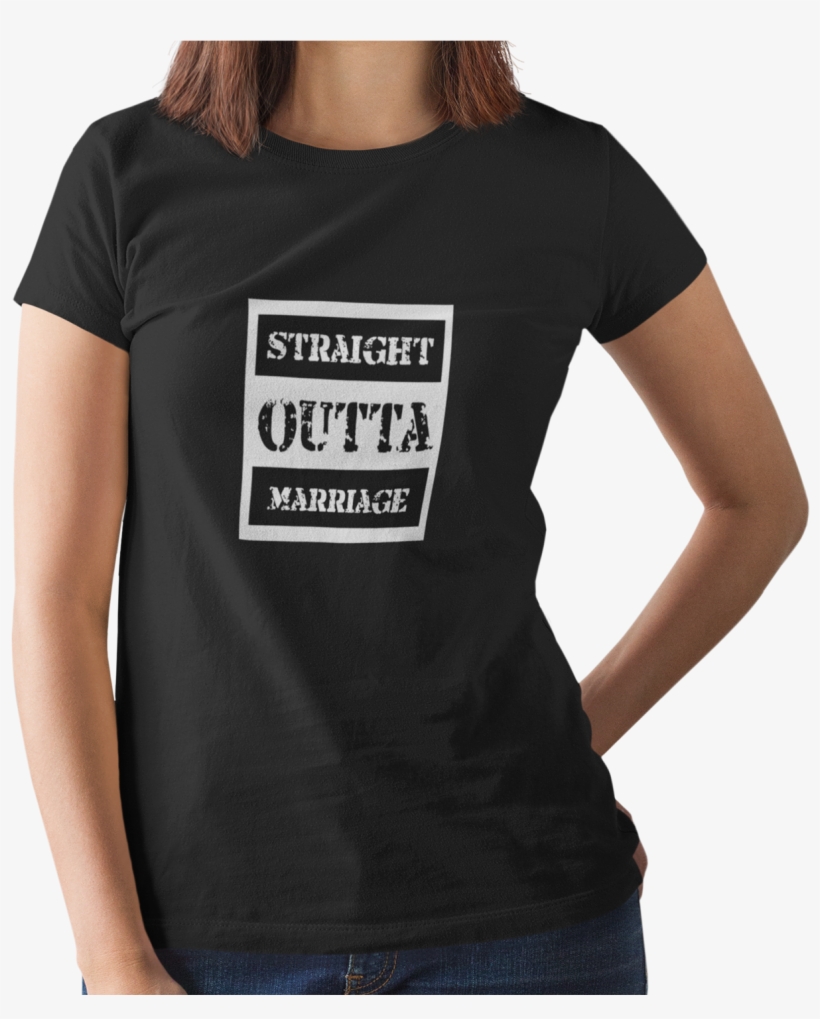 Straight Outta Marriage Divorce Design - Birthday Queen With Crown On Shirt, transparent png download