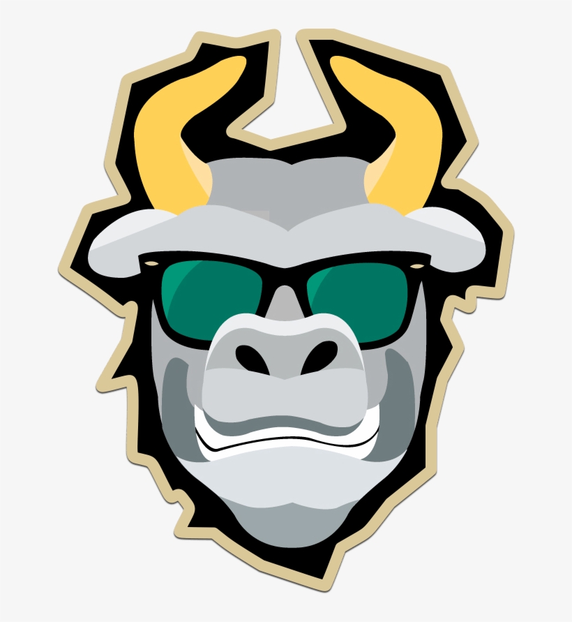 Cropped Cropped Soflobulls Com Gold Trim Rocky Head - Rocky The Bull Head, transparent png download