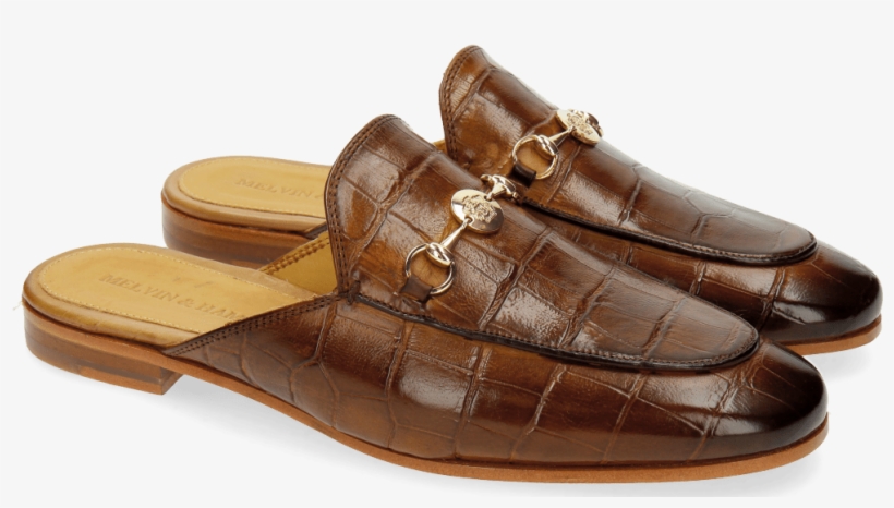 Mules Scarlett 10 Big Croco Wood Trim Gold - Caen, transparent png download