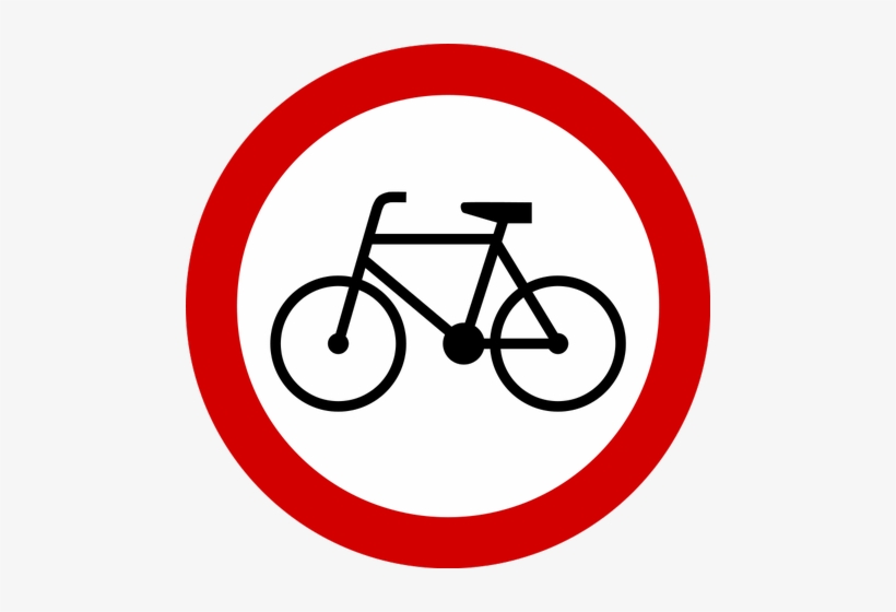 More Than 90% Of Cities Have Bicycle Lanes By The Central - No Cycling Road Sign, transparent png download
