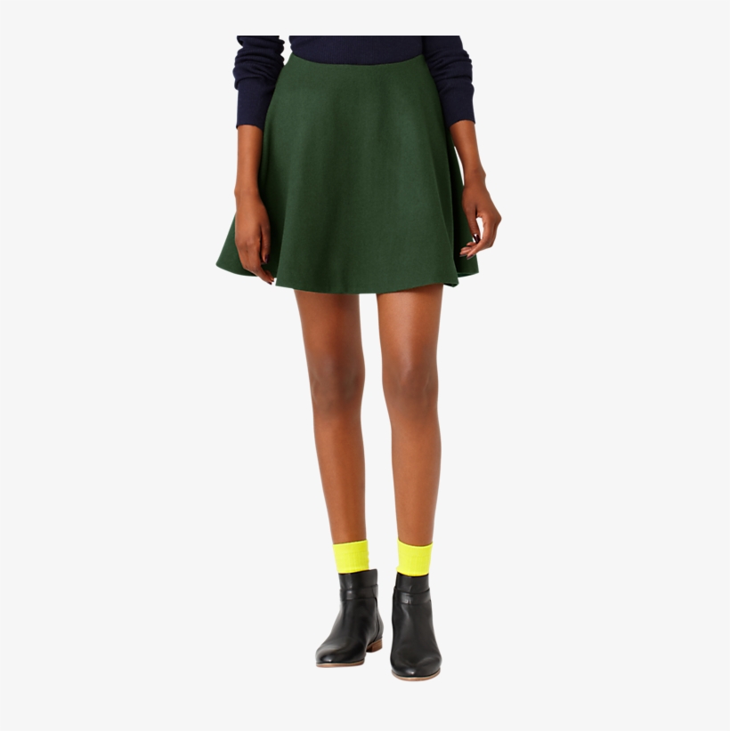 Perfect Circle Mini Skirt In Wool - Ulla Johnson Josette Dress, transparent png download