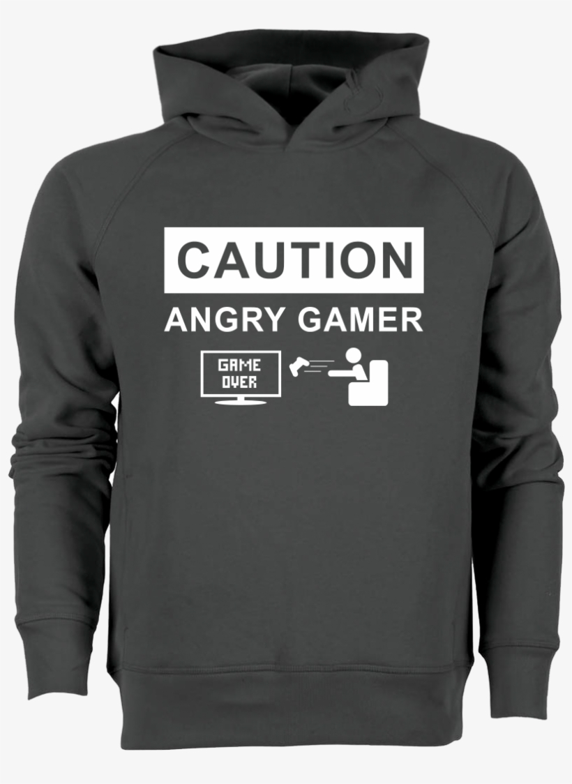 Angry Gamer Sweatshirt Stanley Hoodie Dark Grey - Hoodie, transparent png download