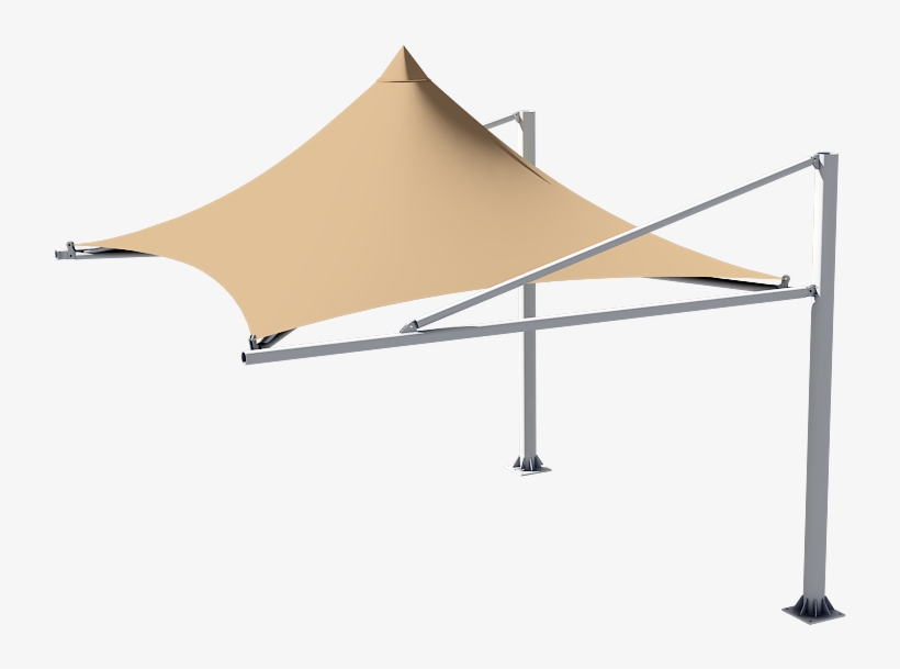 Conical Single Pole Car Parking Shade - Car Parking, transparent png download