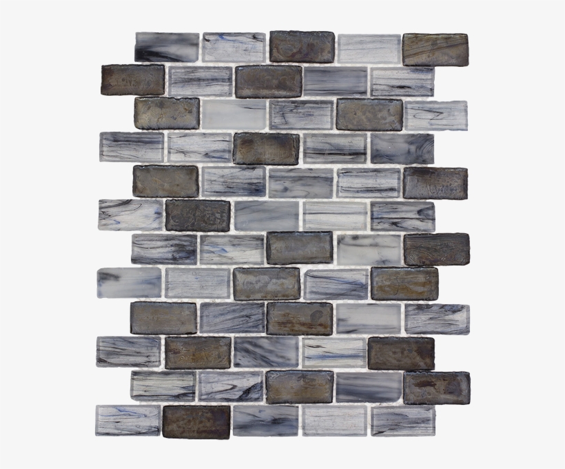 Elida Ceramica Melted Glacier Brick Mosaic Tile - Glass Mosaic, transparent png download