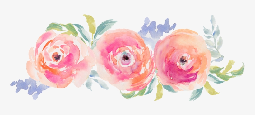 5 / 5 Flowers - Pink Watercolor Flower Mousepad, transparent png download