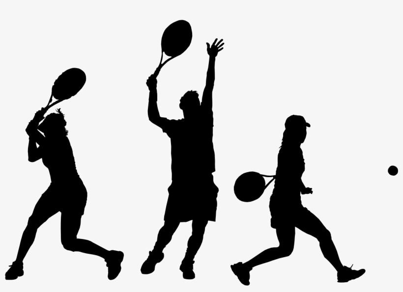 Tennis Player Tennis Girl Sports Tennis Balls - Tennis Player Silhouette Png, transparent png download