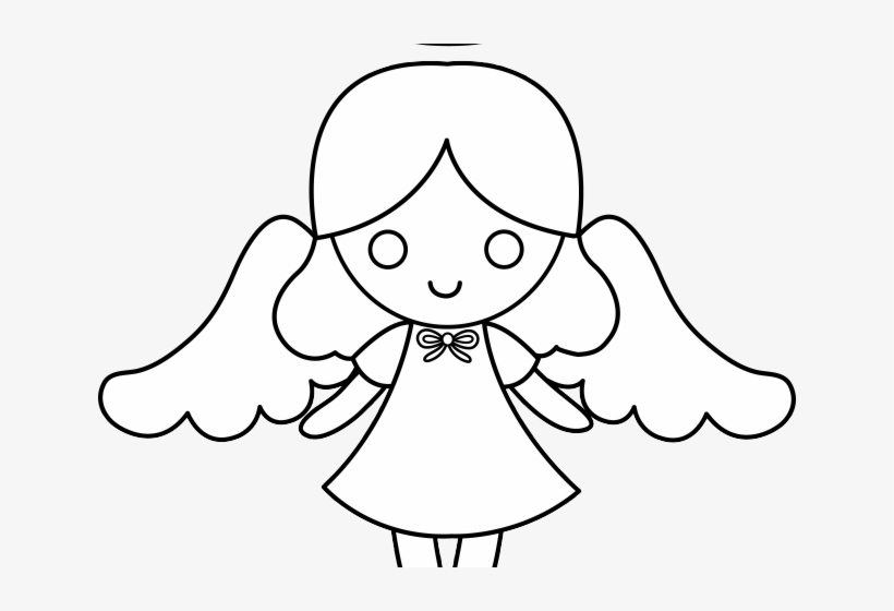 Glowing Halo Clipart Angel Halo - Clip Art Black And White Angel, transparent png download