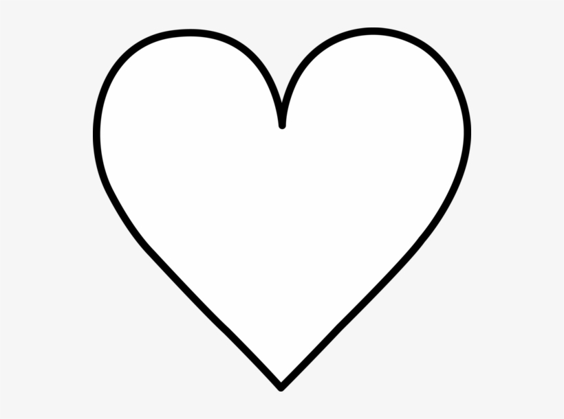 Download Heart - Love Heart Black And White Outline - HD Transparent ...