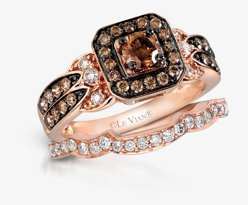 Innovation By Borrowing From Its Past And Reinventing - Le Vian Chocolate Diamond 3/4 Ct Tw Ring 14k Strawberry, transparent png download