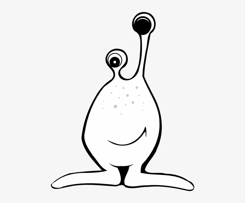 Black And White Alien Svg Clip Arts 480 X 599 Px, transparent png download