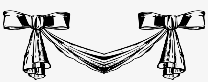 Drapes With Bows - Curtain, transparent png download
