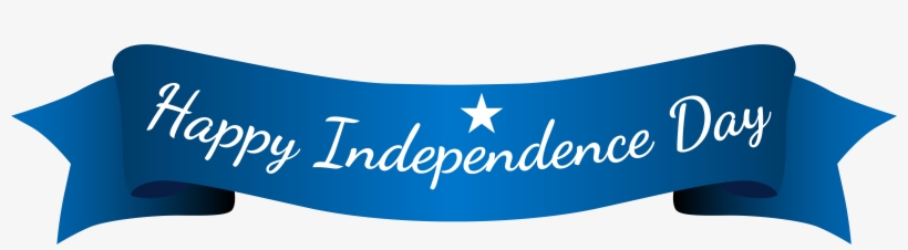 Happy Independence Day Blue Banner - Happy Independence Day 2017, transparent png download