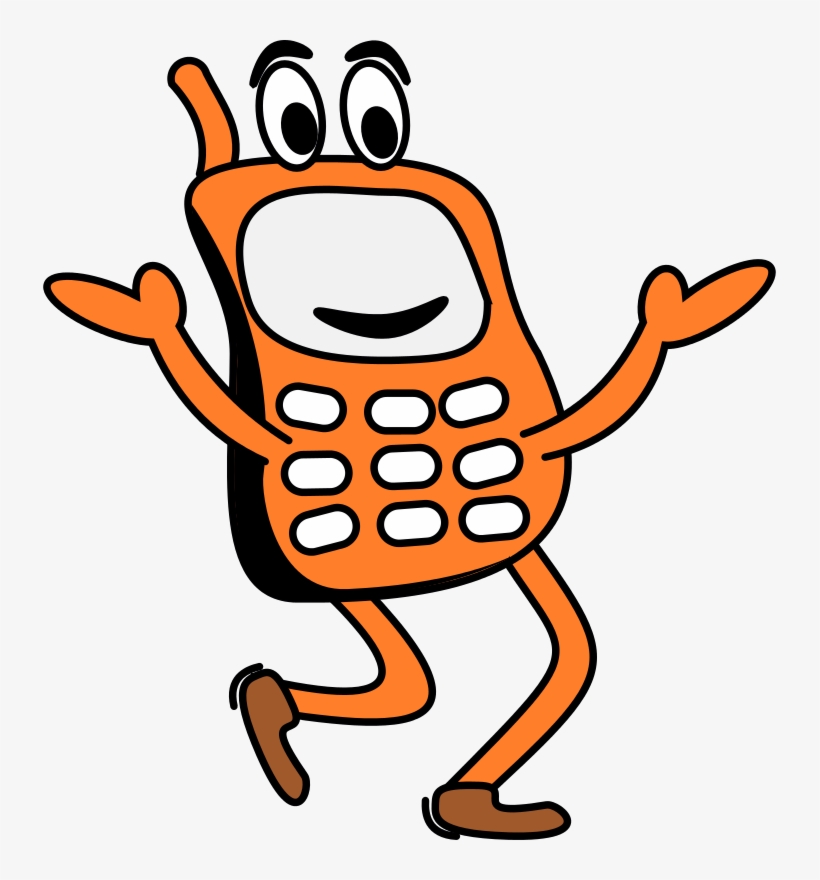 Free To Use Public Domain Mobile Phones Clip Art - Telephone Cartoon Clip Art, transparent png download