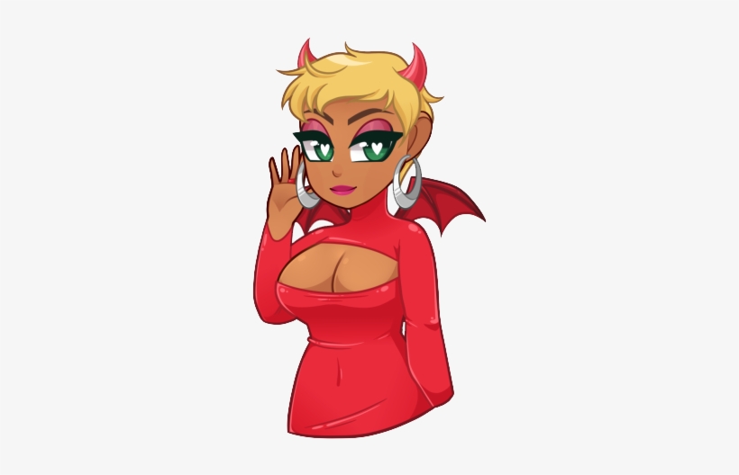 Marlena Evil Horns And Sinful Devil - Cartoon, transparent png download