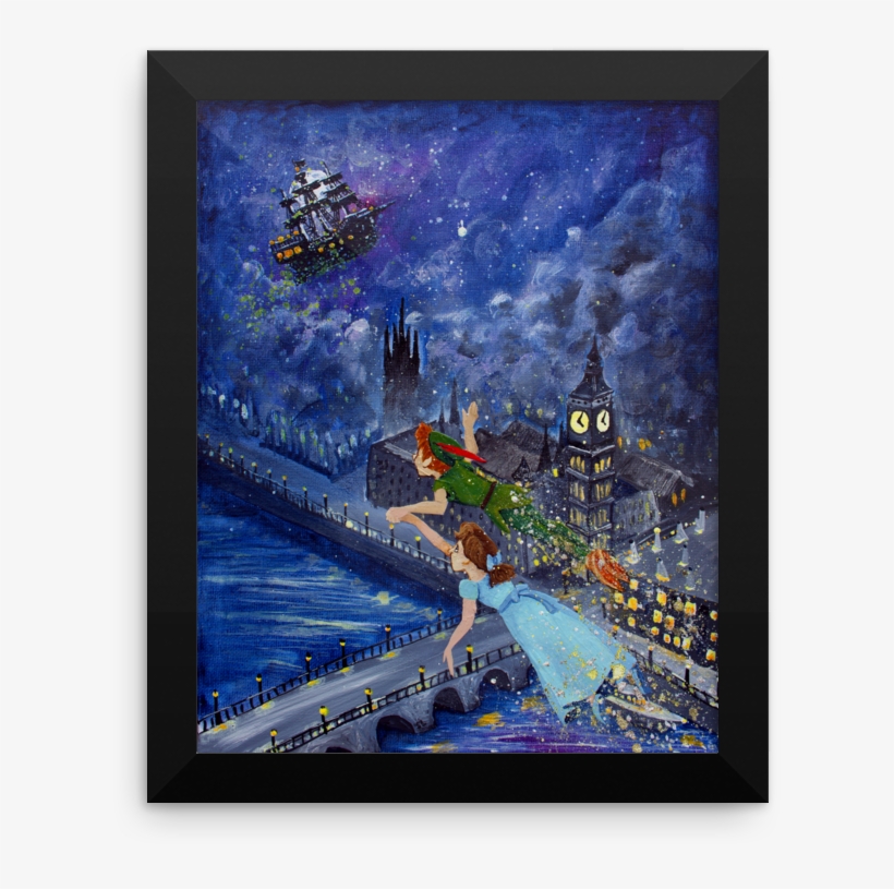 Peter Pan And Wendy Darling Fine Art Print - Painting, transparent png download