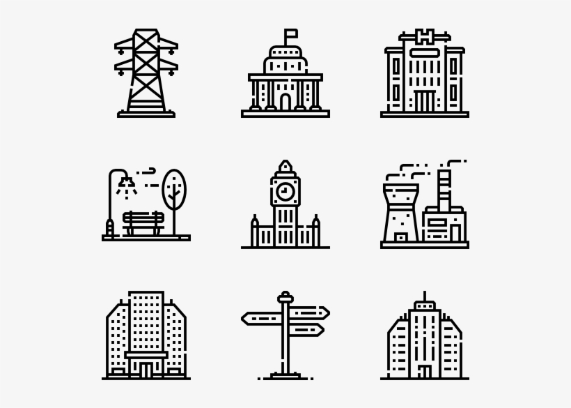 City Elements - Hotel Black And White Png, transparent png download