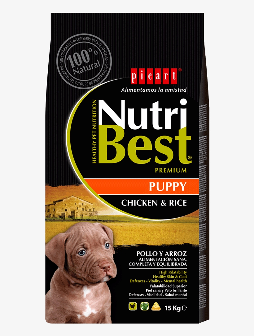 Alimento Para Cachorros - Picart Nutribest Puppy Chicken And Rice 15 Kg, transparent png download