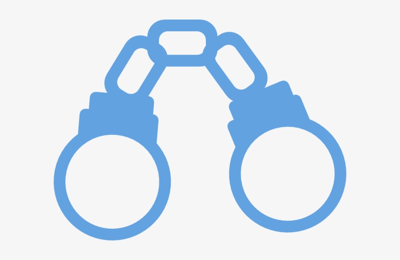 Handcuffs Light Blue Cartoon Closed Svg Clip Arts 600, transparent png download