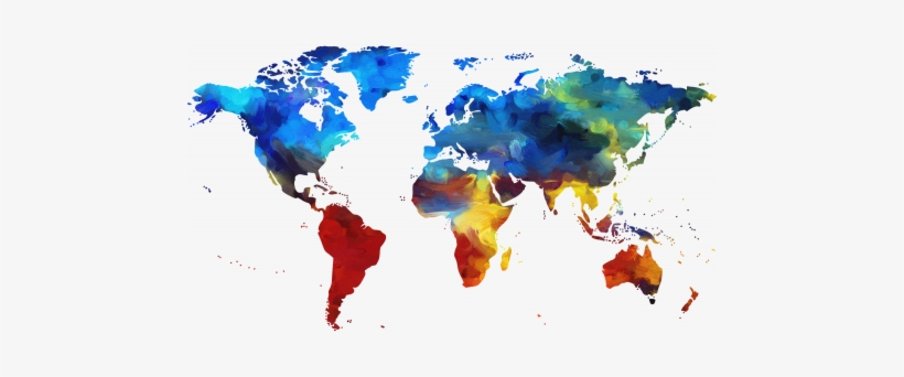 Colorful-1974699 - Maps Which Show Globalisation, transparent png download