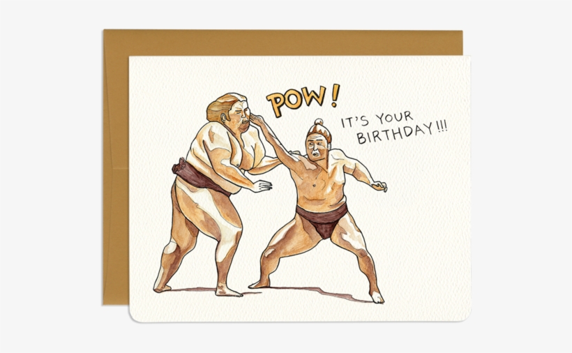 Sumo Greeting Card - Greeting Card, transparent png download