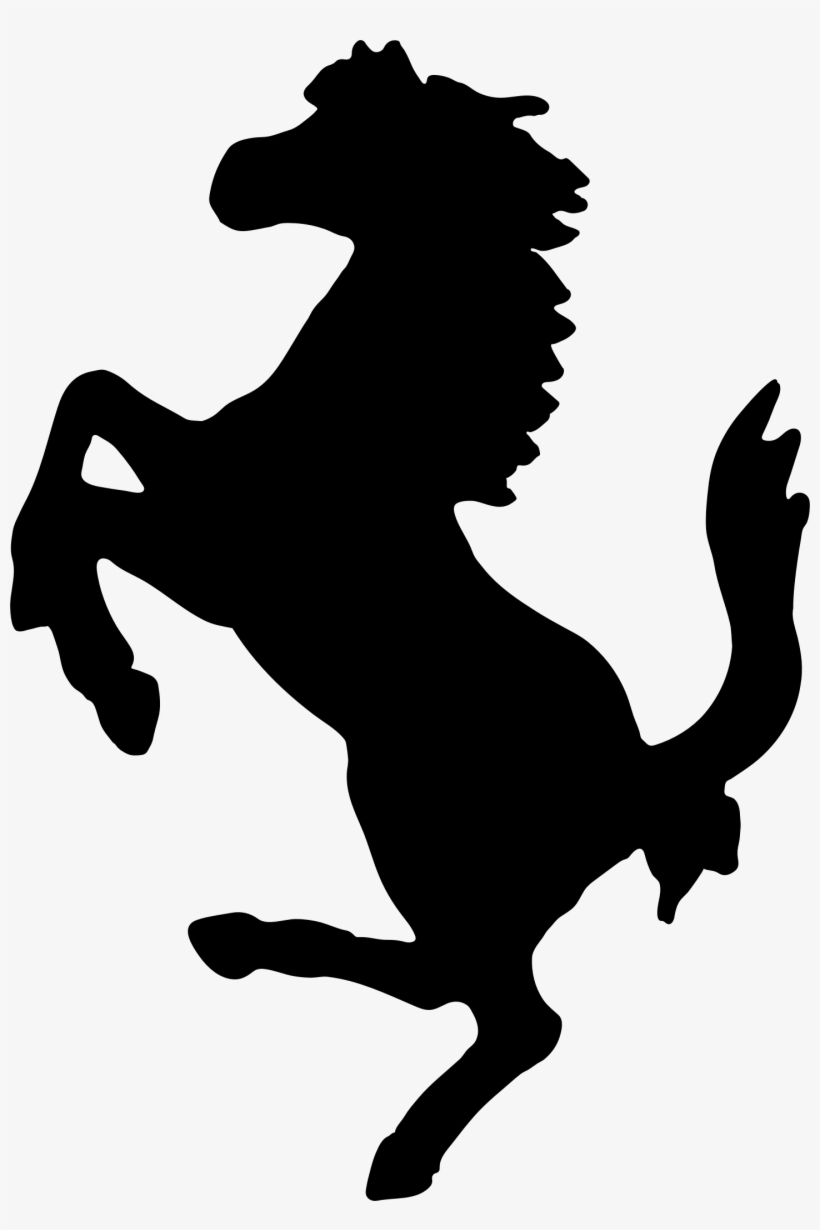 Png Black And White Library Clipart Silhouette Big - Ferrari Prancing Horse, transparent png download