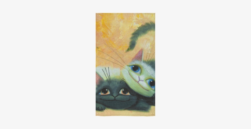 Cat Play Custom Towel - Art Print: Leov's My Bff, 12x14in., transparent png download
